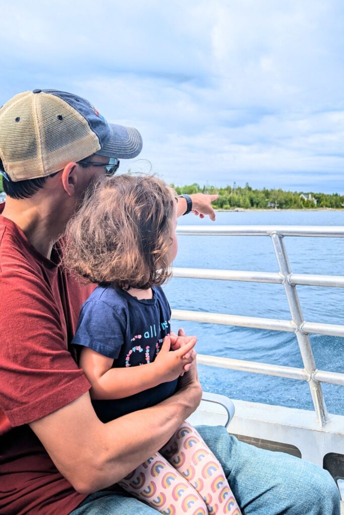 tobermory boat cruise with a toddler