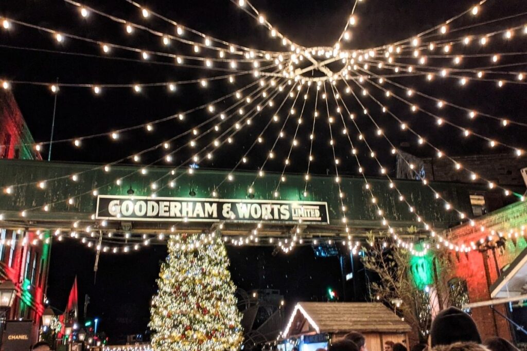 Distillery Winter village lights