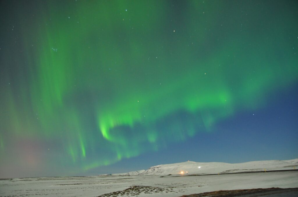 Northern lights Iceland in February