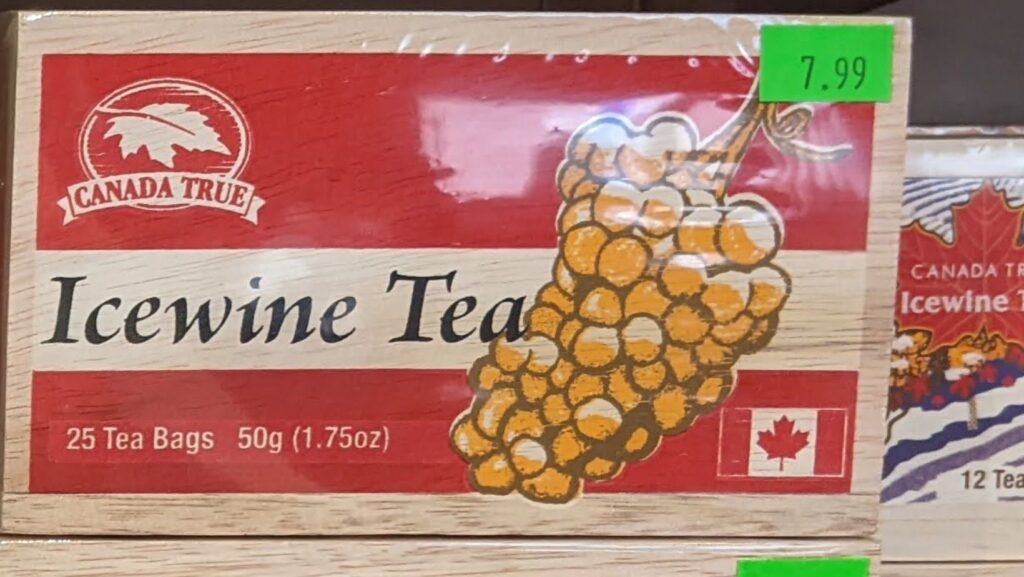 Ice wine tea souvenir from canada