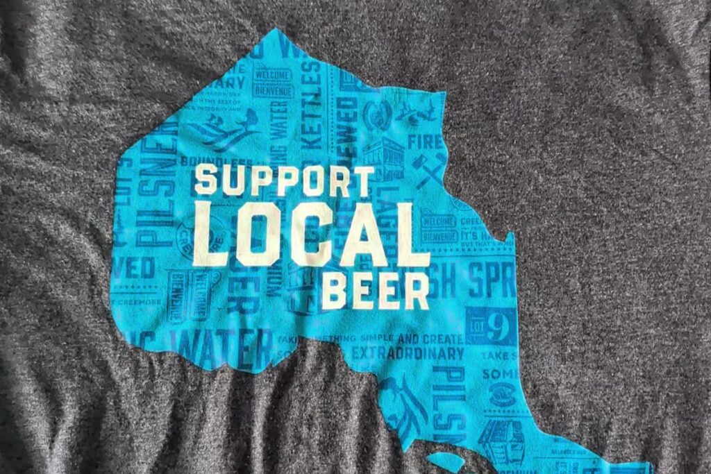support local beer t-shirt
