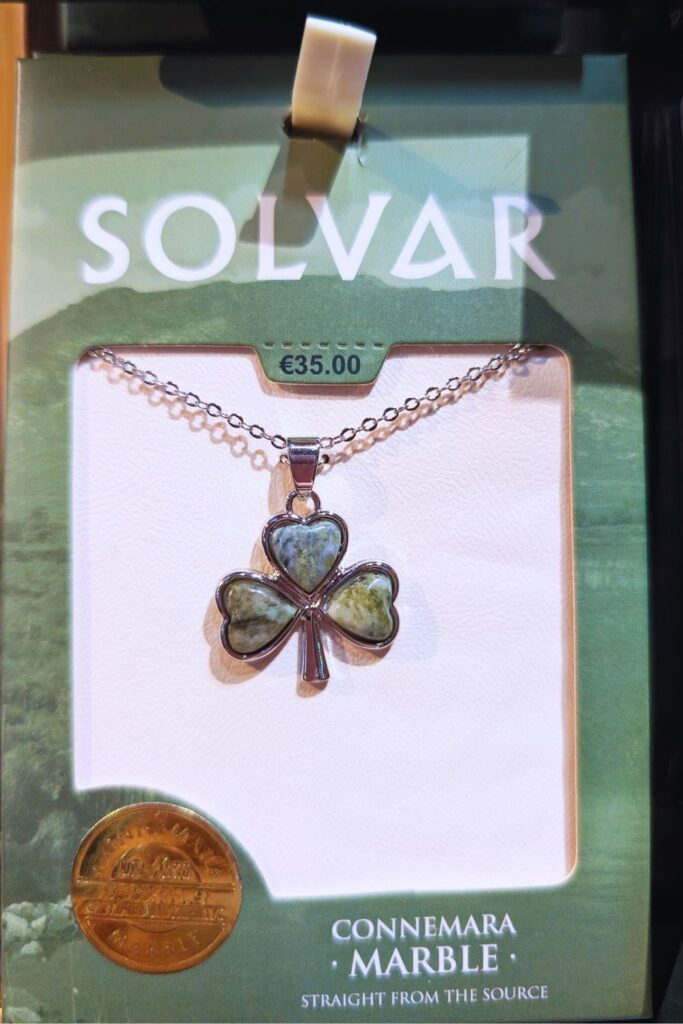 connemara marble shamrock necklace