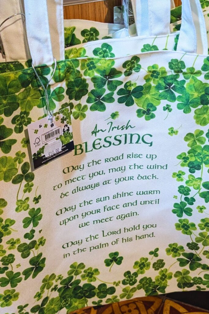 Irish blessing tote bag