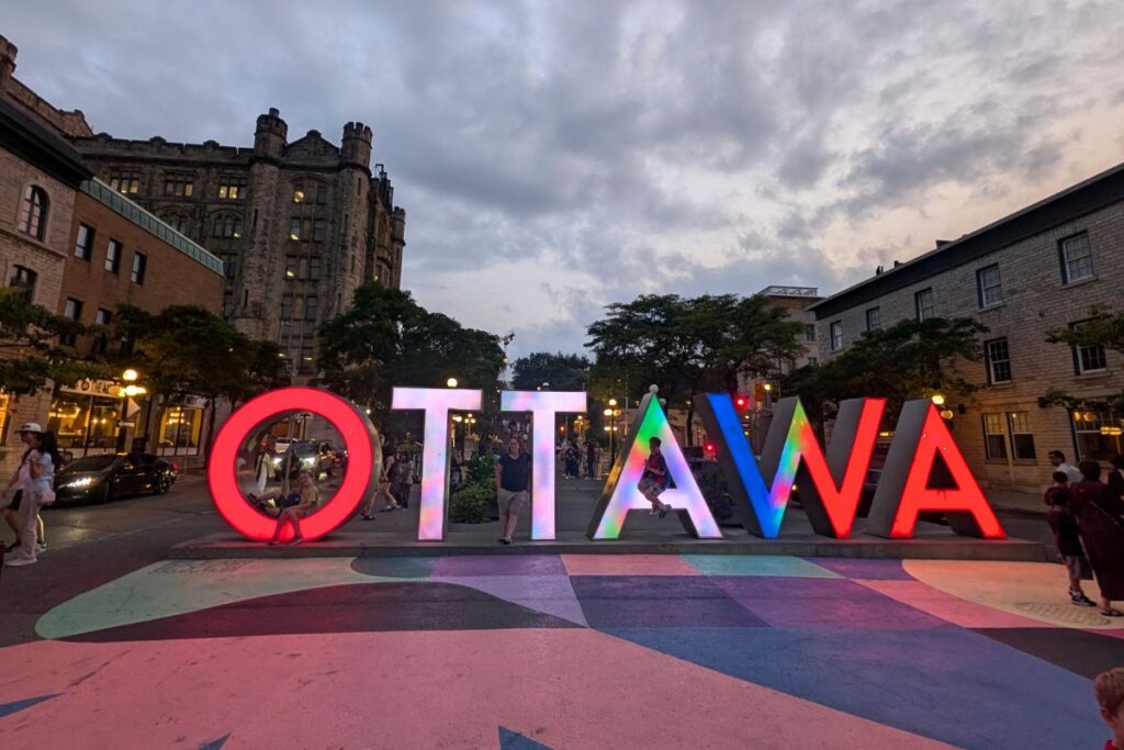 The OTTAWA sign in the ByWard market