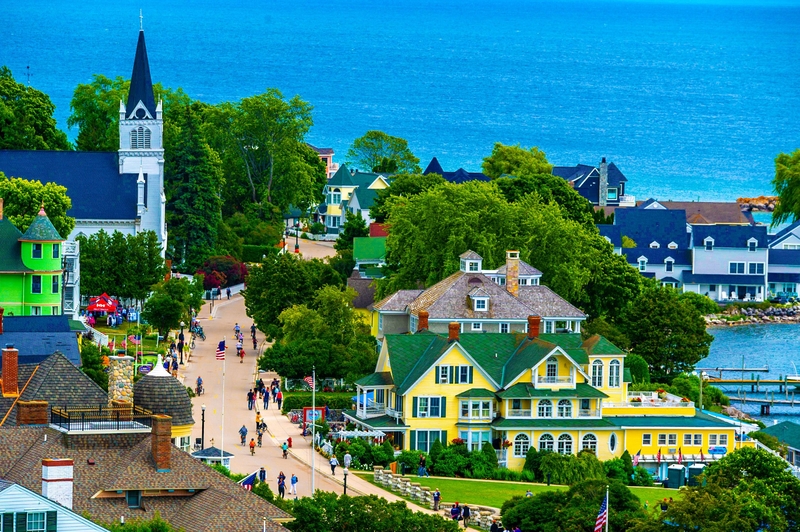 the charming Mackinac Island, which is car-free