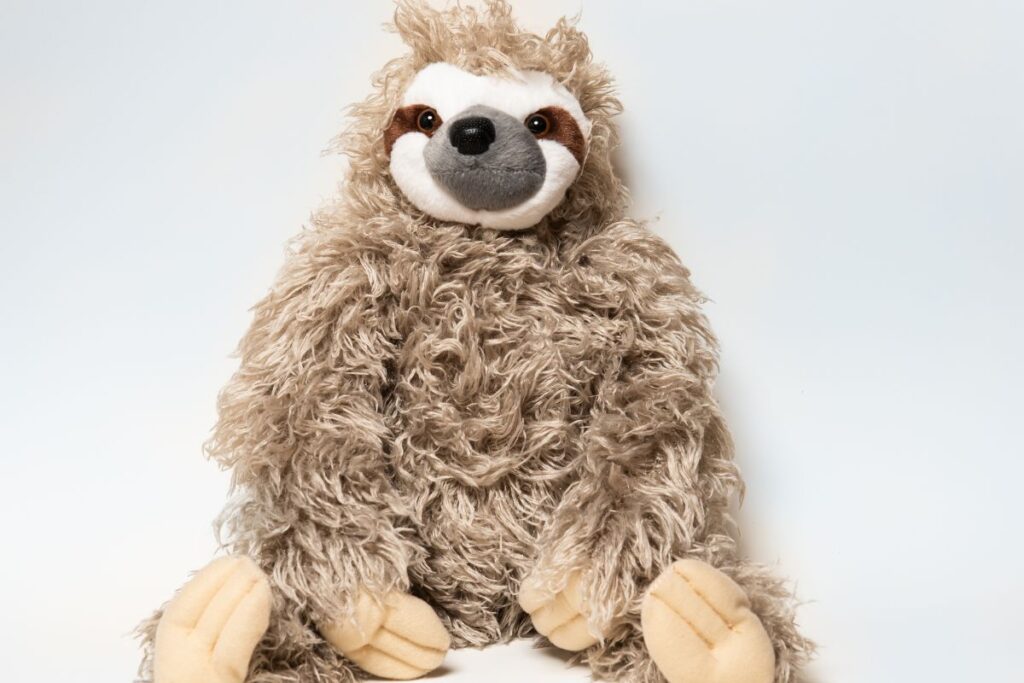 a sloth plush toy