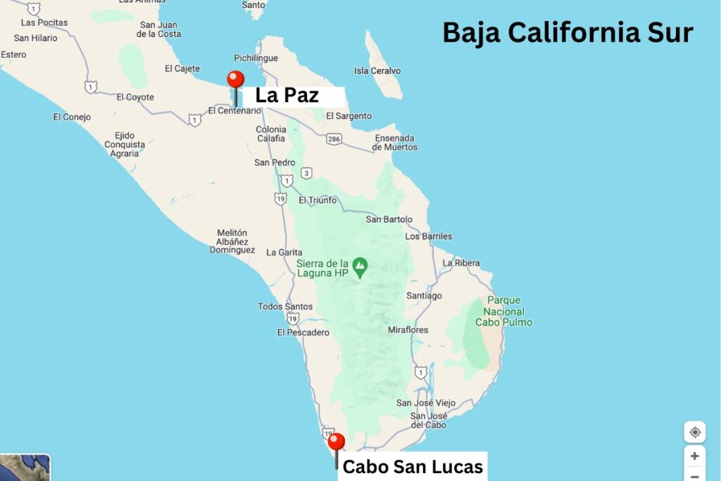baja california sur map