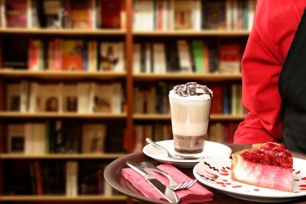 cafe and bookstore