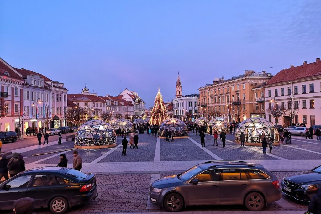 Vilnius Christmas Market Town Hall area