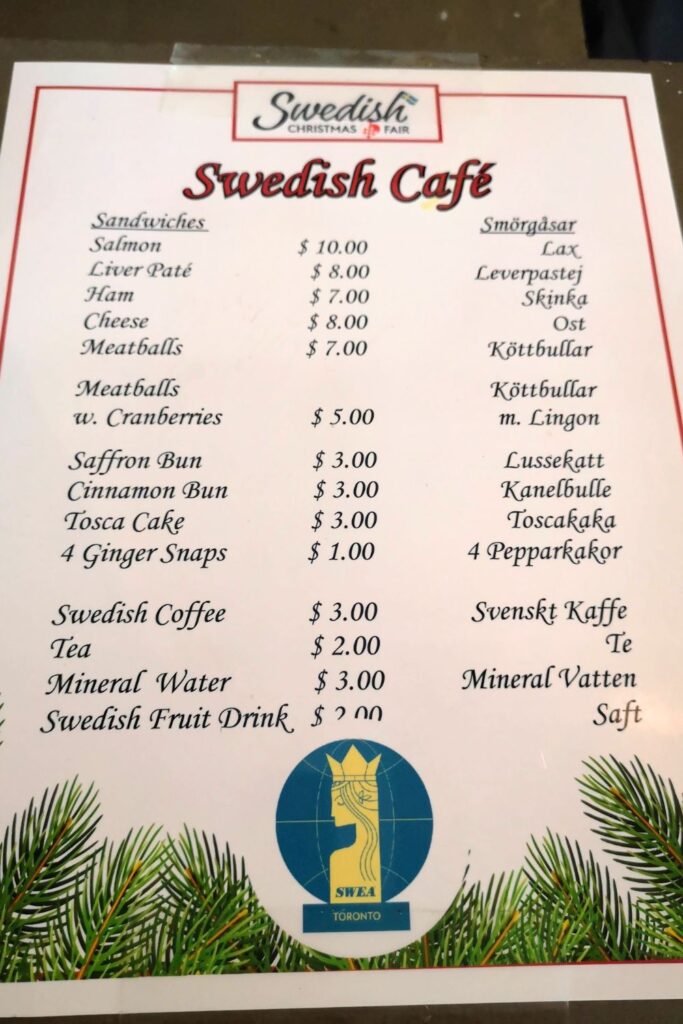 swedish christmas menu