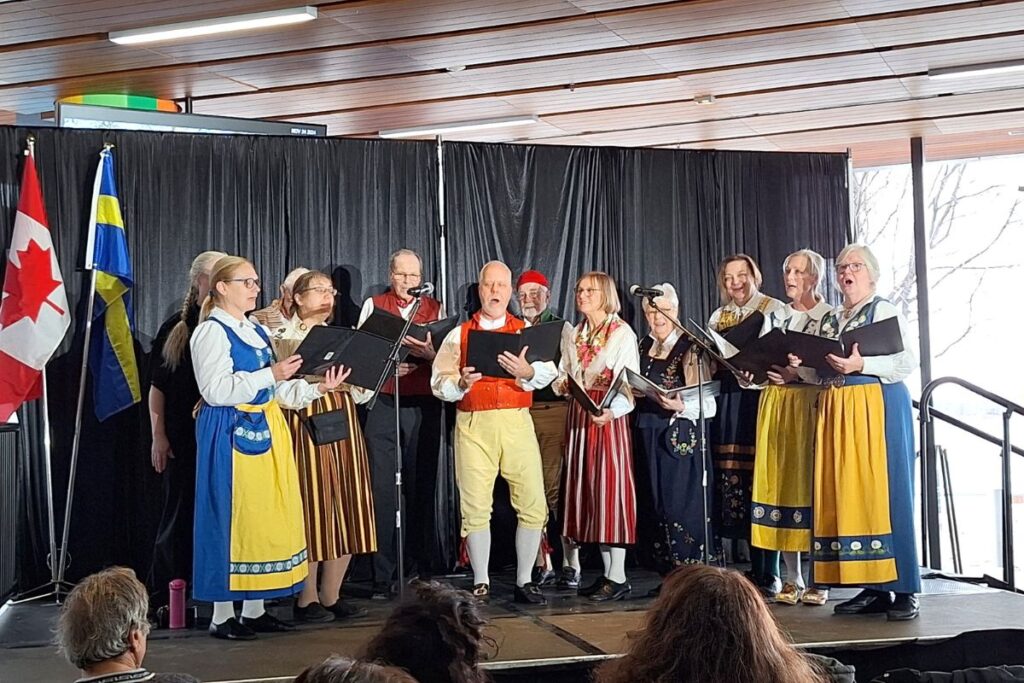 Swedish folk singers singing Christmas carols 