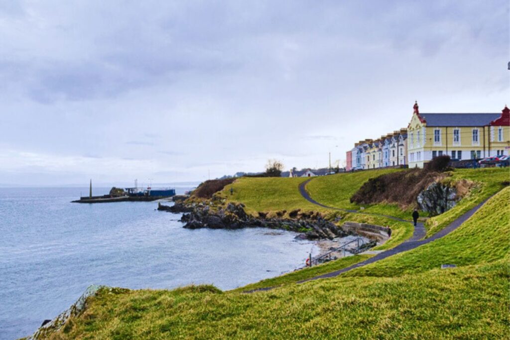 the shore walk along Moville, Ireland