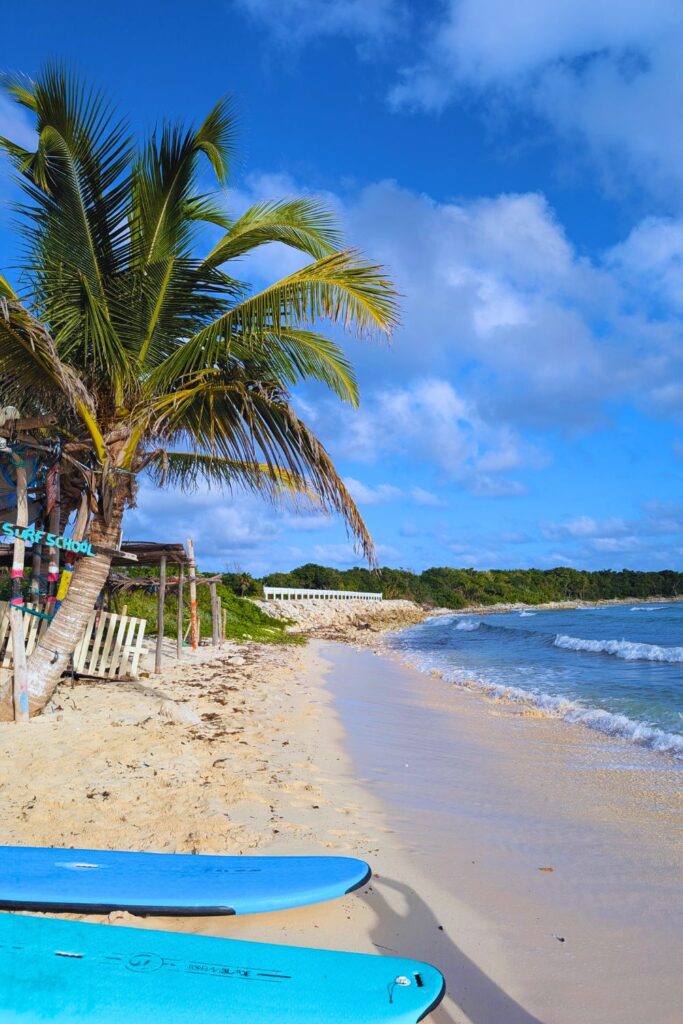 Playa Bonita, where we did the surf lesson