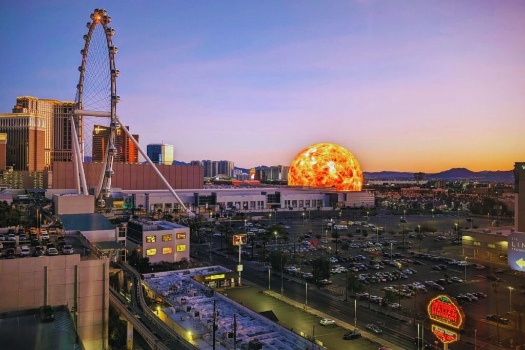 view of the sphere in las vegas