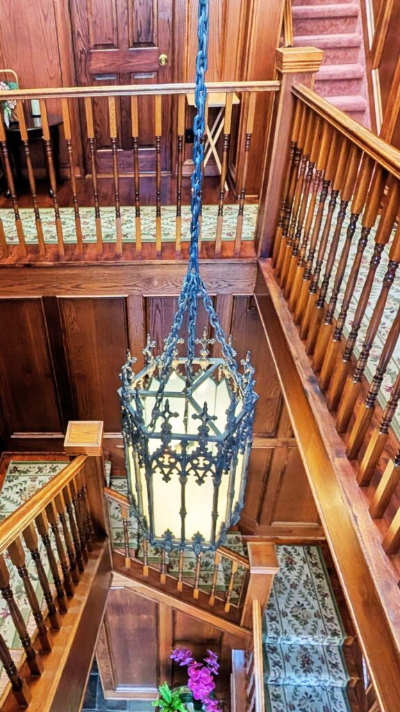 the hallway in the schoolhouse bed and breakfast