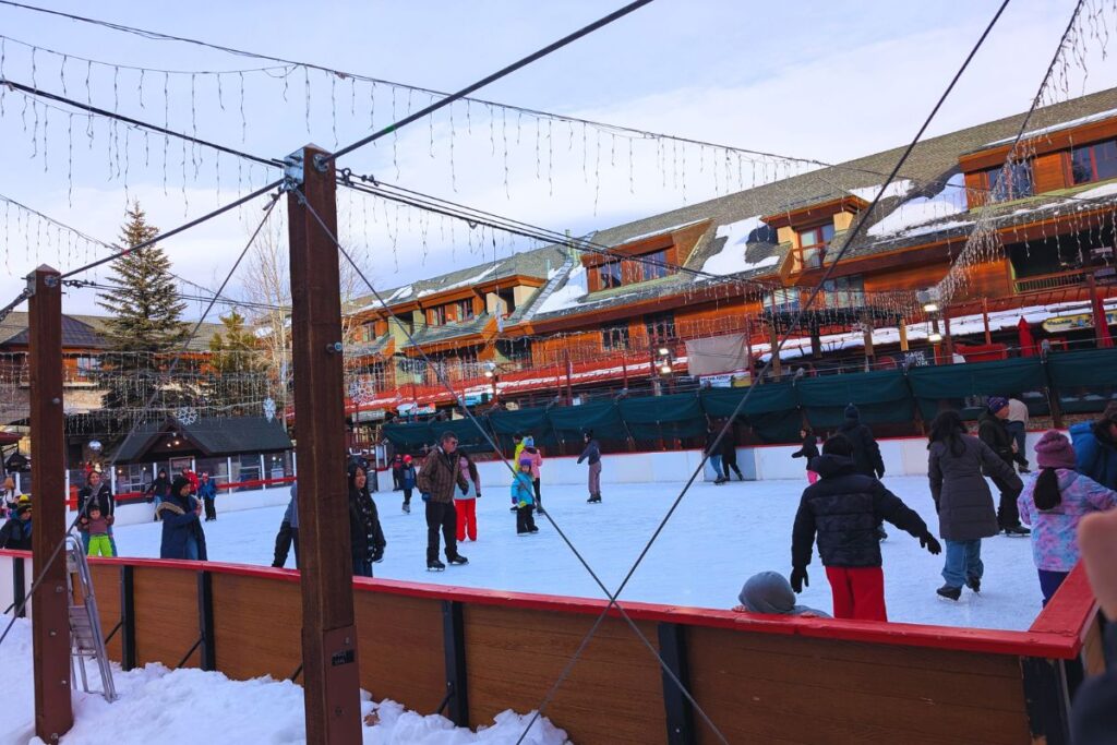 ice skating at heavenly village