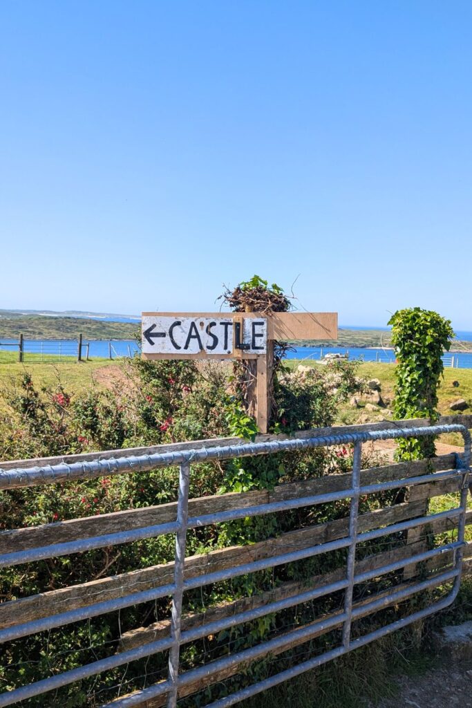 sign for castle to Clifden Castle