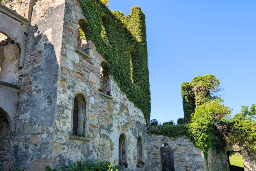 the back of Clifden Castle