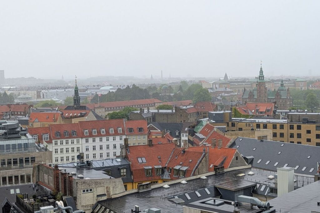 Our rainy day view from the Roundtower