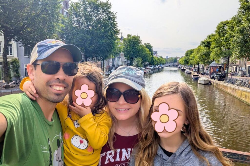 Us in Amsterdam with our kids
