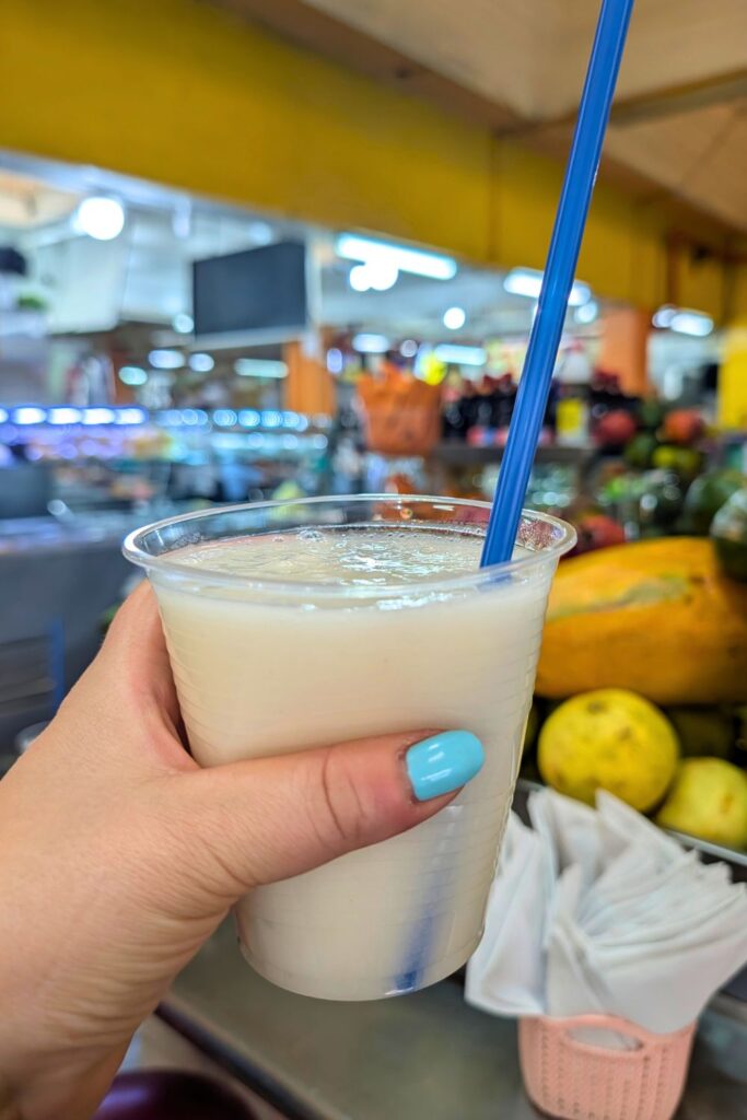 Guanabana juice from a mercado in Ecuador