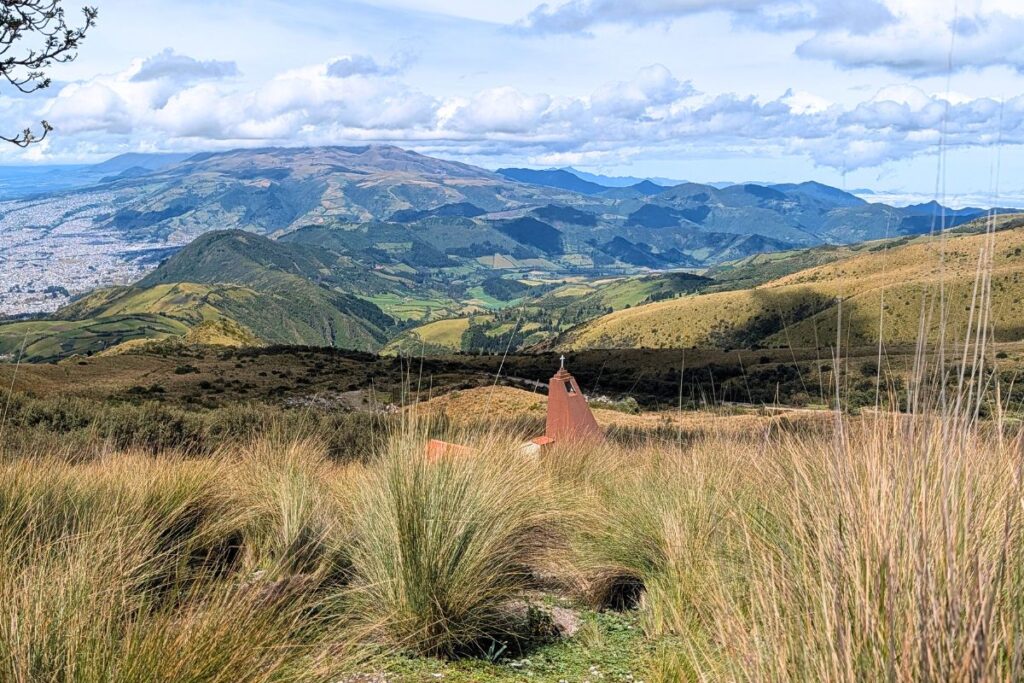 a view from the top of Pichincha in Quito